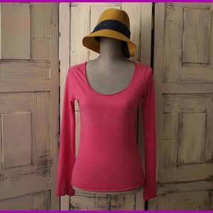 Lucky Brand Dungarees Pink Blouse Size S